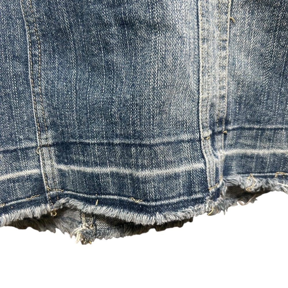 725 Originals Denim Mini Skirt w/ Wide Belt - Released Hem - Size L - Picture 6 of 8
